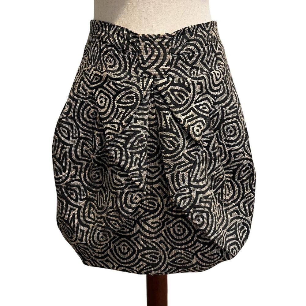 EVA FRANCO Women's Draped Jungle Jacquard Bubble Skirt Size 2